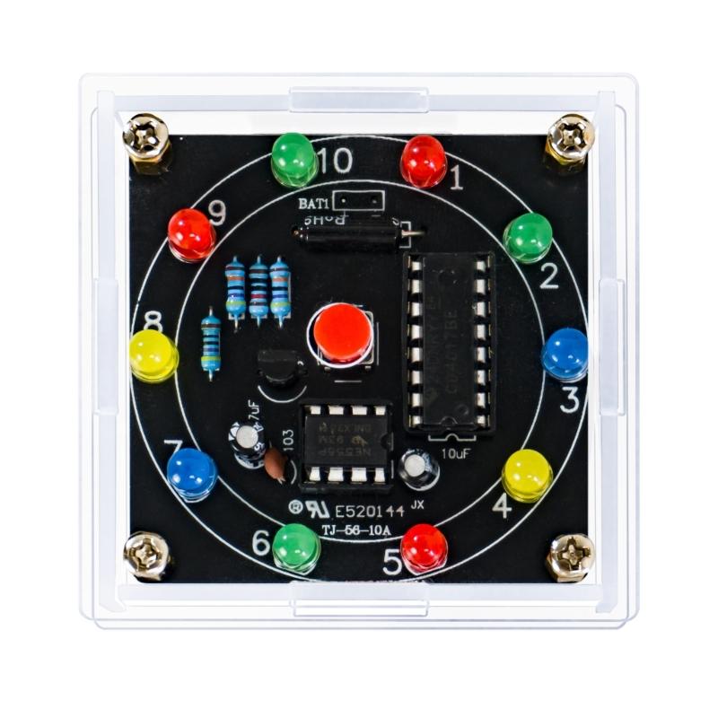 Set di Circuiti Stampati Fai-da-te Illuminati a LED per Ruota Elettronica e Pratica di Saldatura Educativa