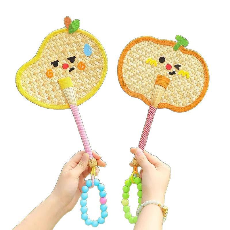 2025 Cute Animal Hand-Woven Cattail Fan – Durable, Creative, Portable Handheld Summer Fan