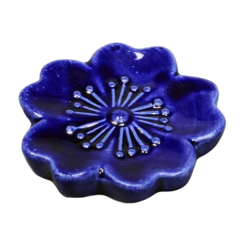 Ceramic Sakura Blossom Chopsticks Holder Colorful Spoon Fork Chopstick Rest Stand Kitchen Tool Tableware Dining Table Decoration