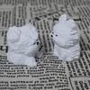 Wind-Blown Dog Figurine Puppy Ornament Realistic Fluffy Adorable Dog Simulated Dog Decoration For Home/Office/Car/Desk