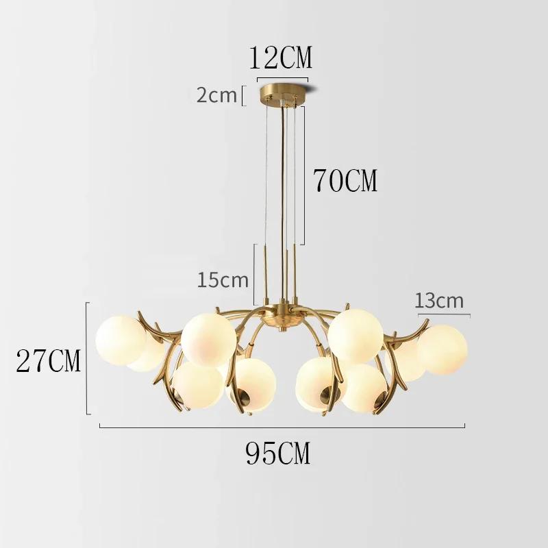Nordic Luxury Living Room Pendant Magic Bean Spherical Home Decoration Bedroom Dining Room Fixtures Indoor LED Pendant Lighting