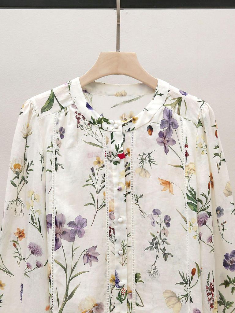 High-End Women's French Holiday Long-Sleeve Shirt & Shorts Set