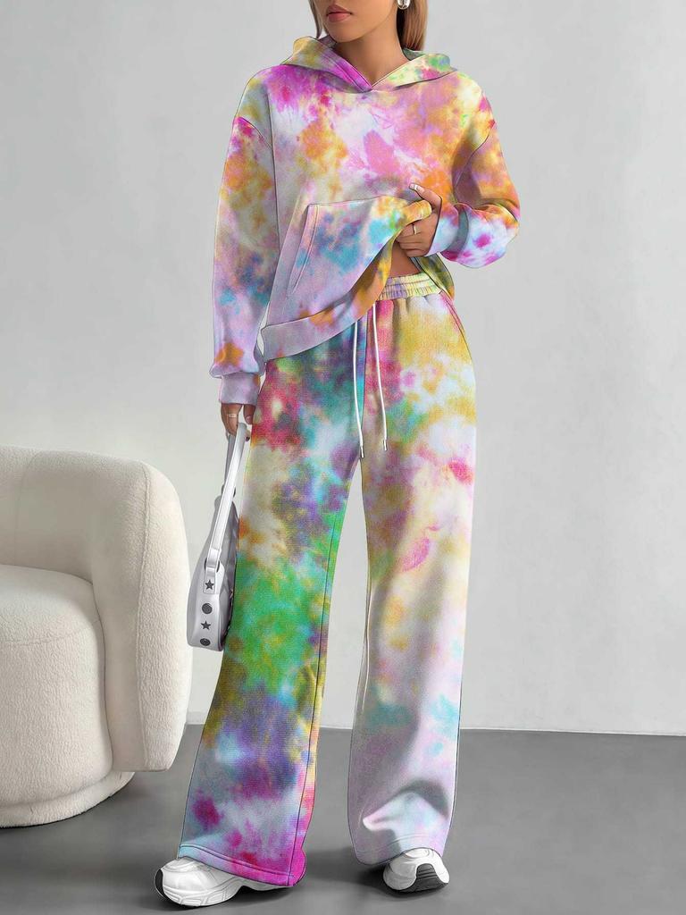 Vertigo European And American Autumn And Winter Casual Long-Sleeved Suit Women'S Hooded Sweater Trousers Two-Piece Set