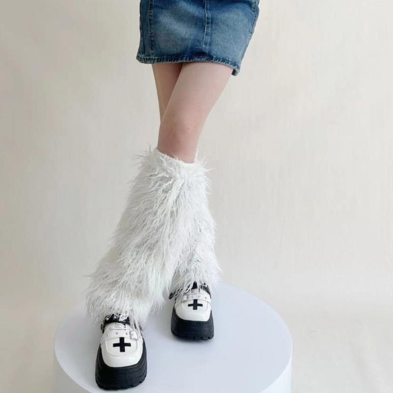 Plüsch-Beinwärmer Heiße Mädchen-Accessoires Hohe Wadenstiefel-Socken Abdecksocken