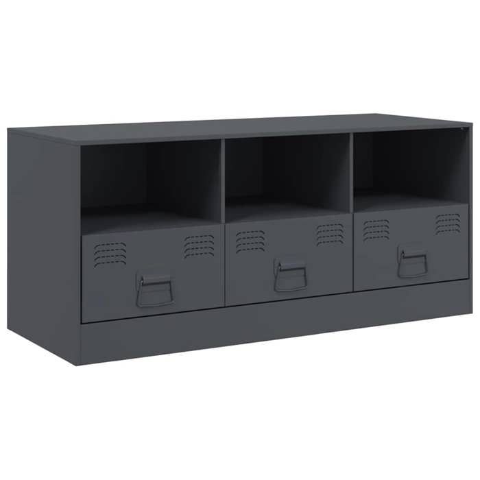VidaXL Meuble TV anthracite 99x39x44 cm acier 841735