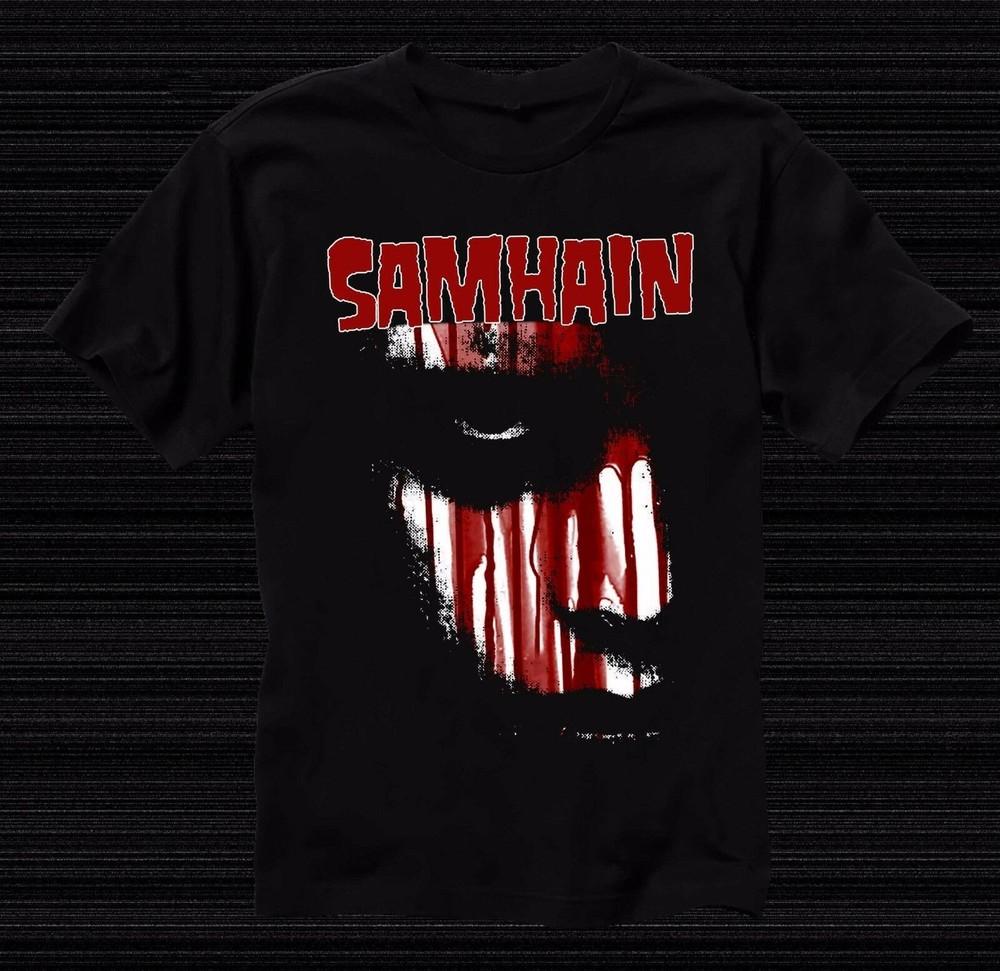 НОВИНКА Samhain Band Американская Рок-группа S-5XL Черная Хлопковая Футболка SE854 Унисекс Футболка XXXXL