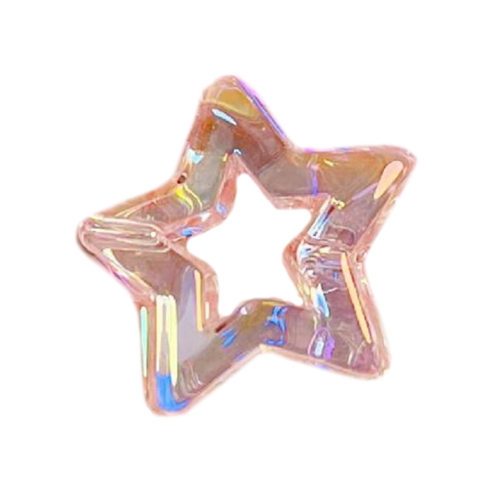 

Элегантный кулон в форме полой звезды, изготовление ювелирных изделий, подвески, маленькие подвески в форме звезды, акриловый материал, ювелирные изделия, шарм для ювелирных изделий розовый