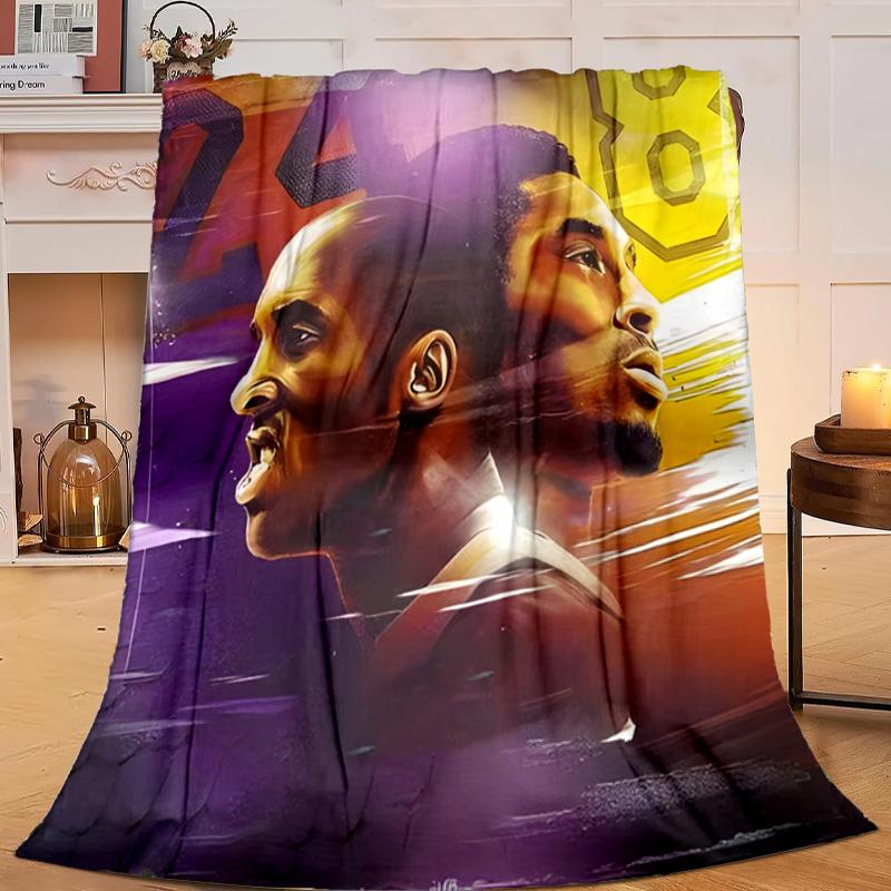 1PC A Basketball Legend Flannel Blanket Gift, Suitable for Both Men And Women, Soft Ideal for Beds And Sofa, Birthday Or Christmas Gift
