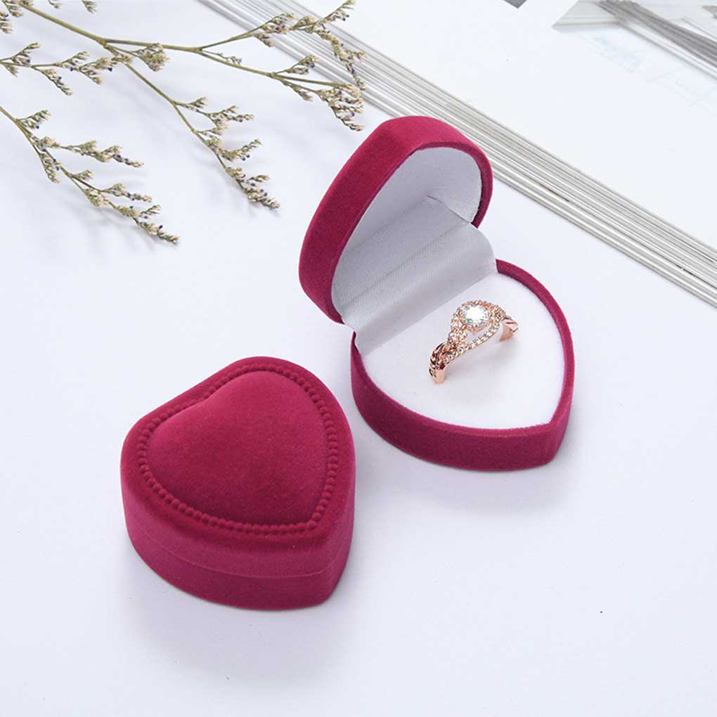 Ohrring Aufbewahrungsbox Ringe Ohren Haken Präsentationsetui Herzförmig Halskette Armband Romantische Trageboxen Halter Tablett