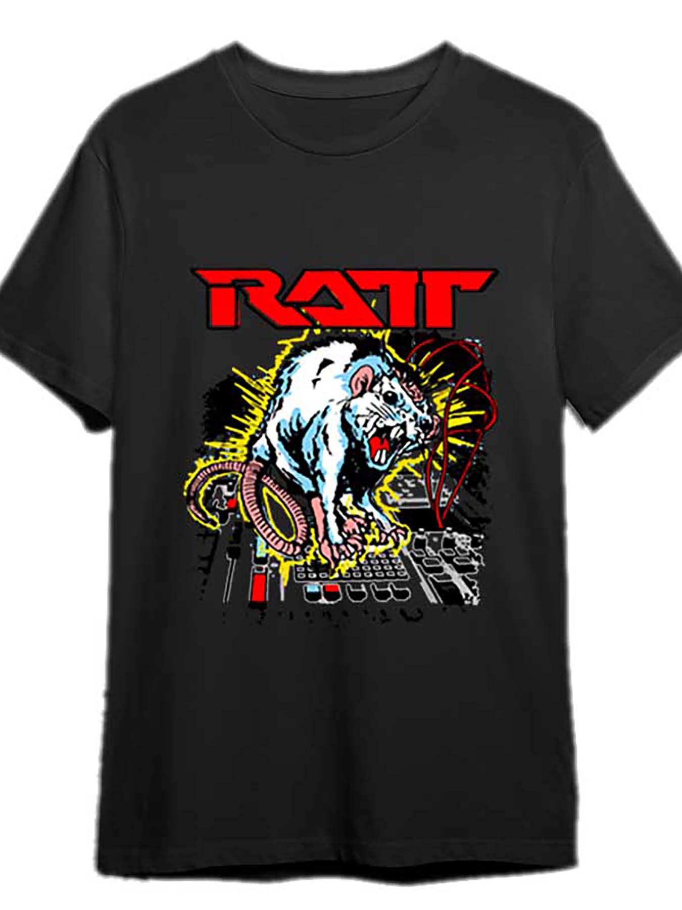 

RATTA Shocked RATTA Graphic T-shirt for Men- Funny Short Sleeve Cotton Tee with Bold Rat Design XXL