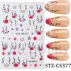 Nail Art Stickers Ins Red Lip Cherry Strawberry Y2K Sweet Cool Style Bow Digital Adhesive Nail Stickers