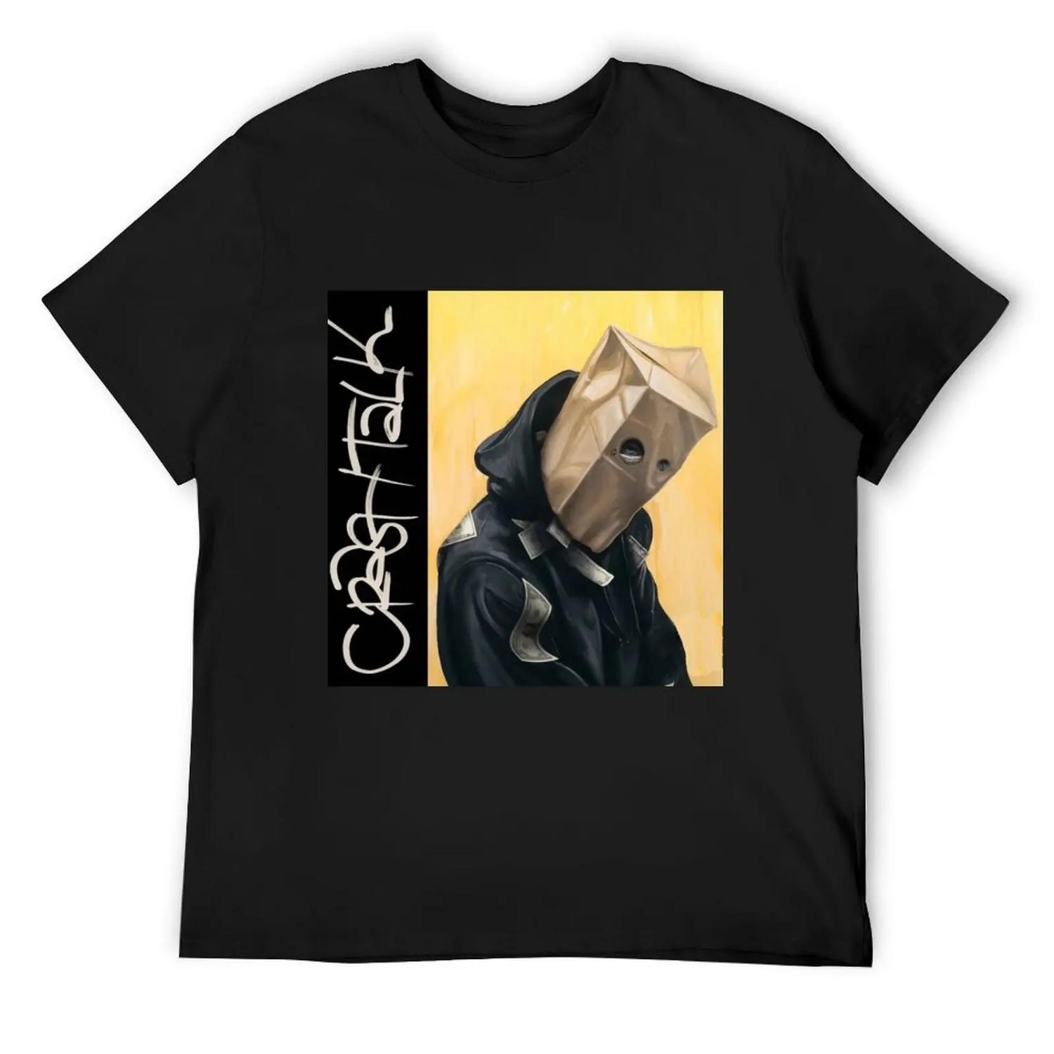 

CrasH Talk T-Shirt Short sleeve tee Clothing oversized t shirt big and tall t shirts for men XXXXXL чорний