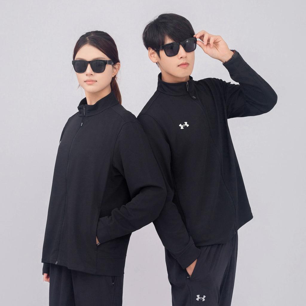 Under Armour Sports Series Womens Training Logo Print Outdoor Casual Sports Zip-Up Jacket Unisex jackets Black 24500402-001