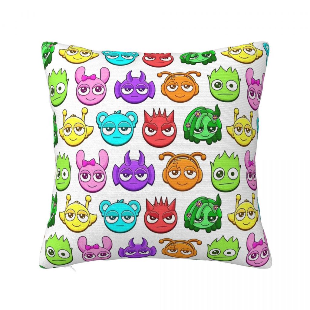 Pillow Cover Sprunki Cute Characters Seamless Pattern Cushion Cover Fashion Pillow Case For Sofa Home Decoration Pillowcases