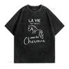 Womens Life Is Better With Horses T Shirt Black Medium vintage Washed Slightly Casual Top For Everyday Wear streetwear graphic