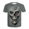 Grim Reaper T-skjorte 3d Heavy Metal Skull T-skjorter for menn T-skjorter med grafisk trykk Svart kortermet punkrock topp herreklær