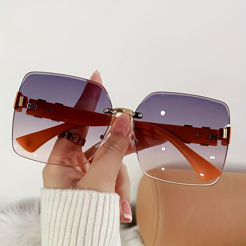 

Fashionable New Women S Frameless Sunglasses Simple Luxury Atmospheric Design Gradient Sunglasses