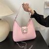 Korean Version of Fashionable Simple Texture Handbag 2025 Spring New Versatile Ins Messenger Bag Commuter Women's Bag Korean Version
