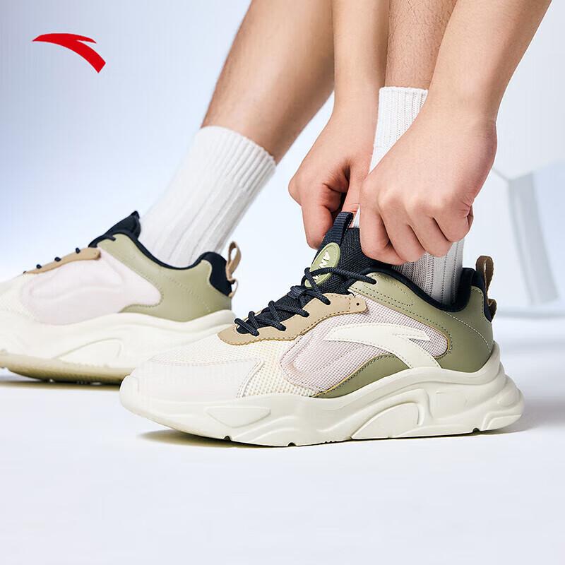Anta Men's Casual Shoes Breathable Thick Sole Height Increasing Commuter Running Sports Shoes