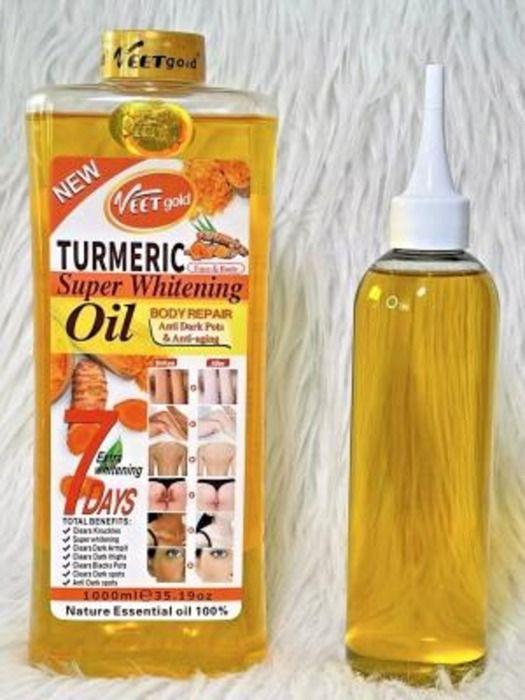 Huile éclaircissante - VEETGOLD - Curcuma - 100ml - Hydratante - Anti-imperfections