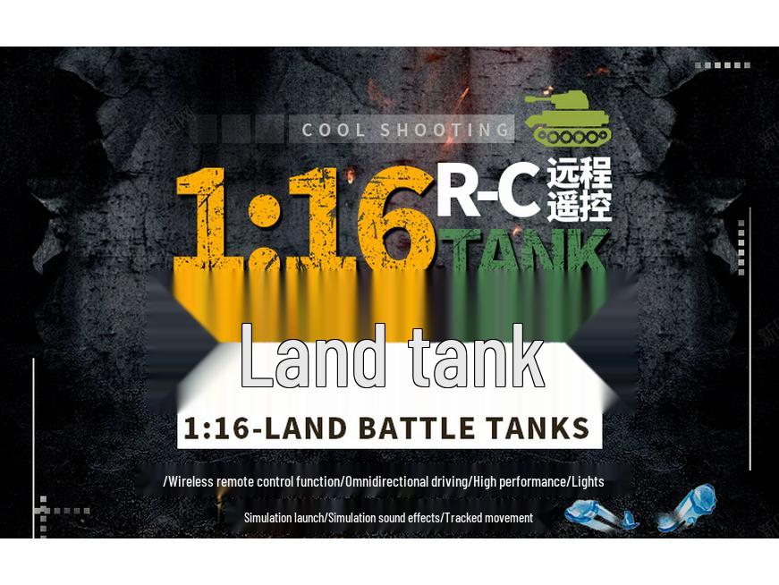 Remote Control Off-Road Armored Tank Toy with Firing Capability
