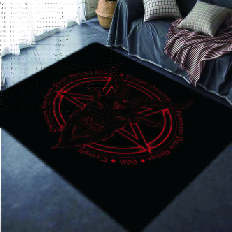 Buy Skull Satanic Goat Demon Version 3D Printed Rugs for Bedroom and ...
