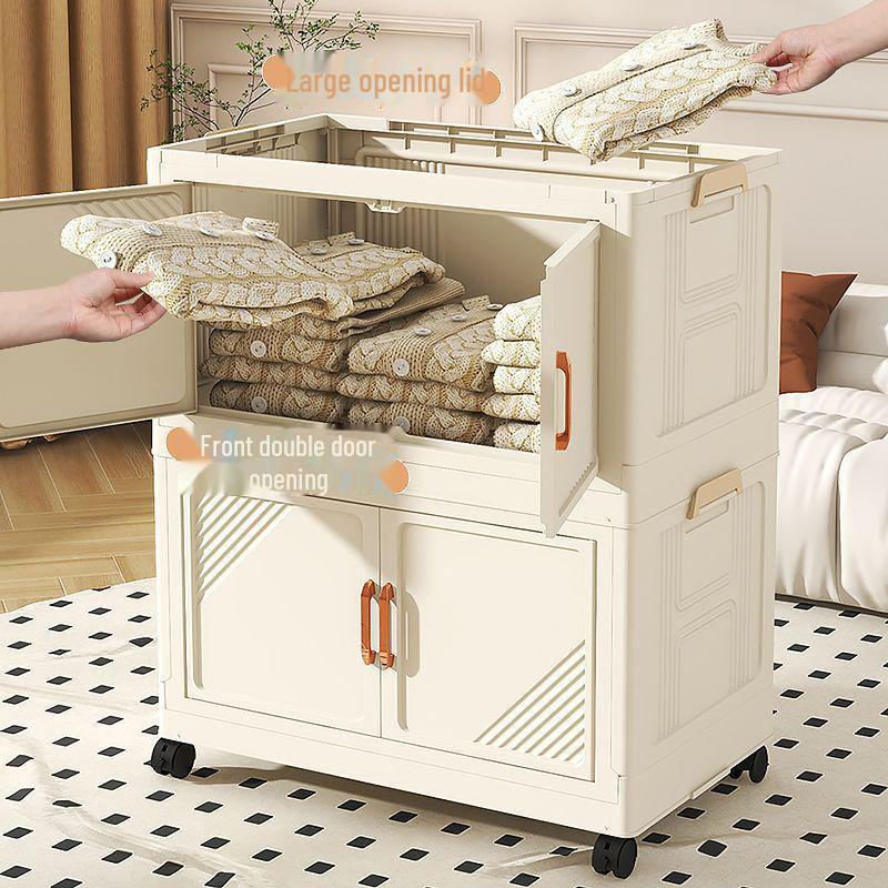 Foldable Multi-Layer Storage Cabinet for Clothes, Snacks, Books, and Toys