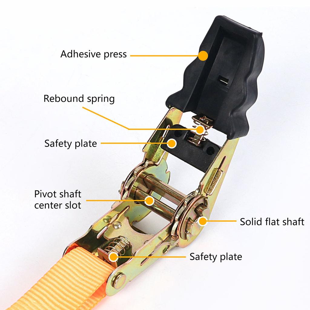 Heavy Duty Ratchet Straps Suitable For Secure Cargo Fastening And Easy Operation Camping Gear Outdoor Home Applications