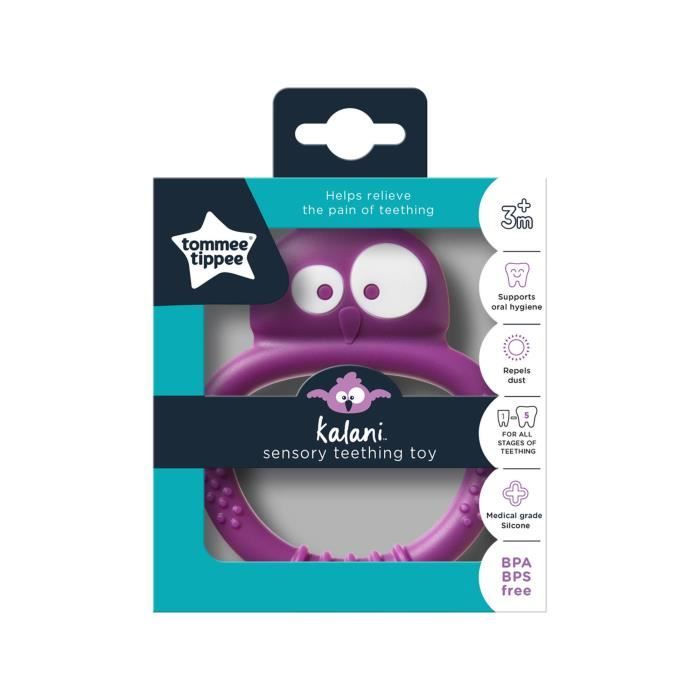 TOMMEE TIPPEE Anneau De Dentition Sensoriel Kalani Pour Les Bébés, Petit Format, 3m+