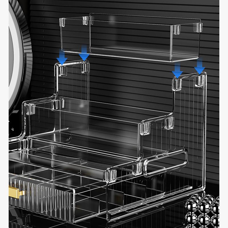 Luxury Clear Layered Makeup Organizer
