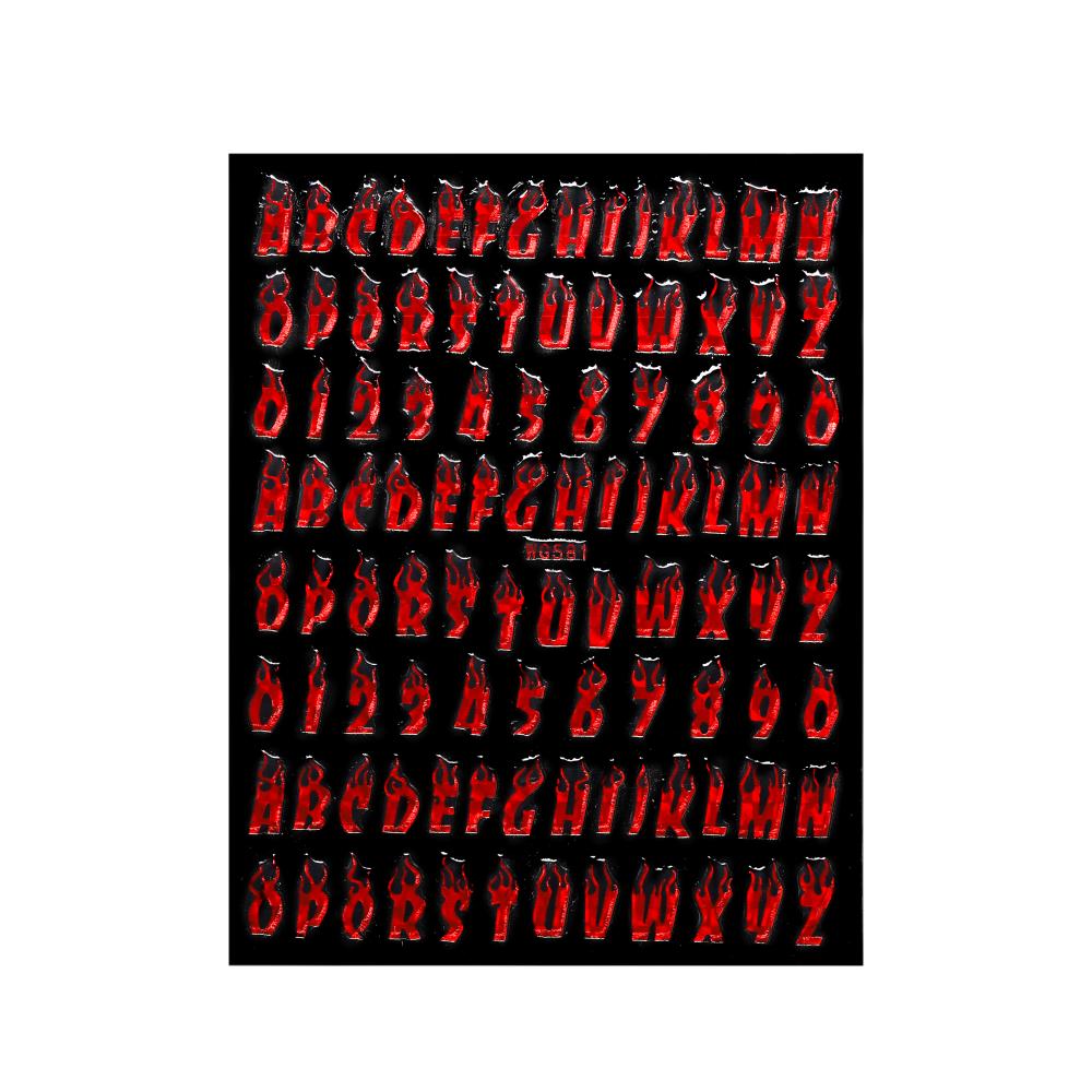 Adesivi Decorativi Lettere Alfabeto Numeri 2-9mm Riempitivo Resina Epossidica Oro Argento Per Stampi in Silicone Fai da Te Riempimenti per Artigianato
