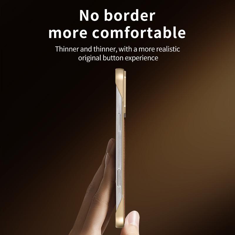 KEYSION Luxury Magnetic PU Leather Aromatherapy Phone Case for Samsung Galaxy S24 S25 Ultra Wireless Charging Borderless Cover