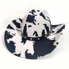 Western Cowboy Hat European And American Style Fashion Cow Pattern Top Hat Spring And Autumn Outdoor Farm Sunshade Sunscreen Jazz Hat