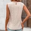 European & American Fashion Lace Collar Crochet Tank Top - Women's Spring/Summer Solid Color Camisole