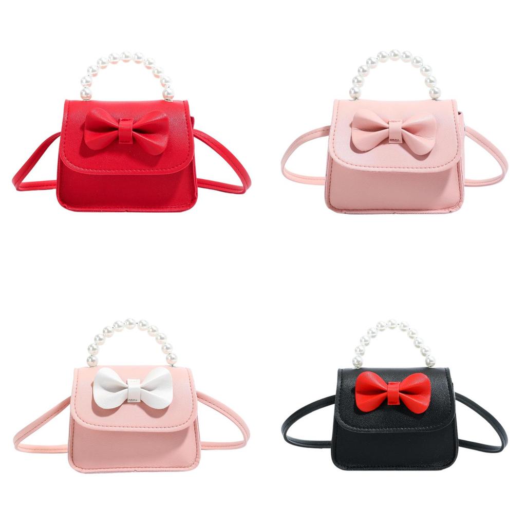Cute Sweet Style Butterfly Knot Single Shoulder Bag With Magnetic Closure For Daily Use