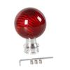 Carbon Fiber Gear Knob with Aluminum Alloy Lightweight Design and Red Circular Pattern Compatible with Most Car Models