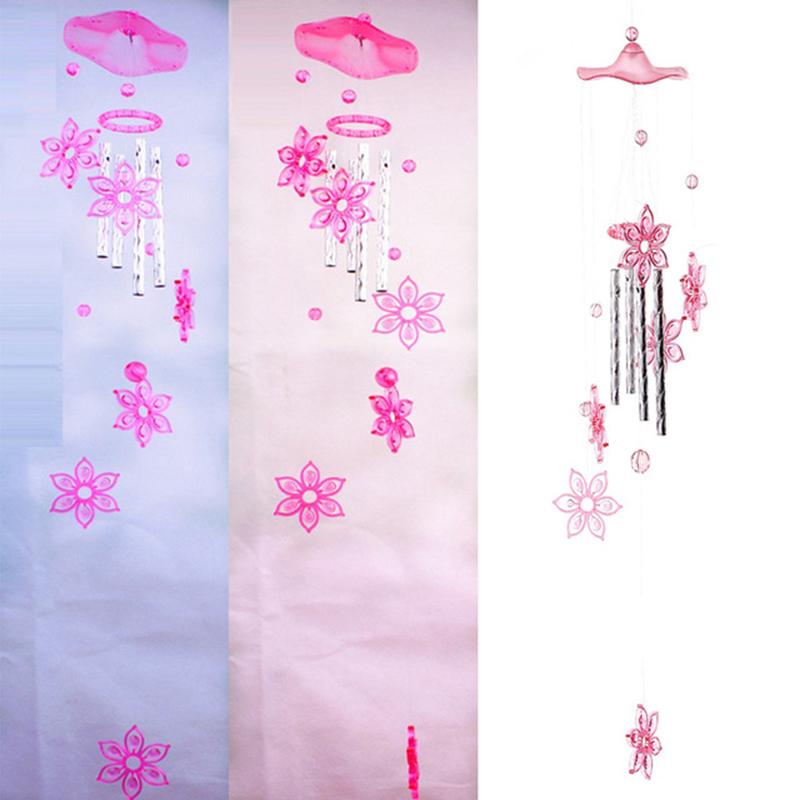 1x Cute Metal Tubes Bell Wind Chimes Garden-Yard Hanging Home Decor Creative Lucky Humming Bird Wind Chimes Bells Hanging Gift