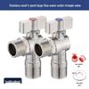 Universal All-Copper Gas Water Heater Valve: Hot/Cold Flow, 4/6 Point Angle Stop & Triangle Valve