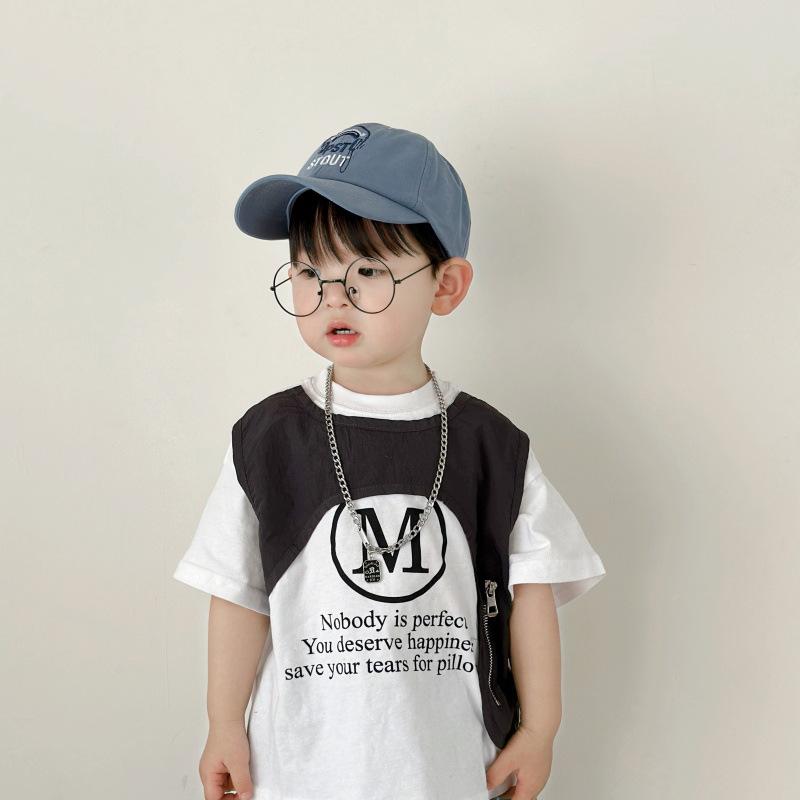 Children's Hat Spring and Autumn Thin Sun Protection Hat Boy Baby Baseball Hat Sun Hat Little Boy Baseball Hat