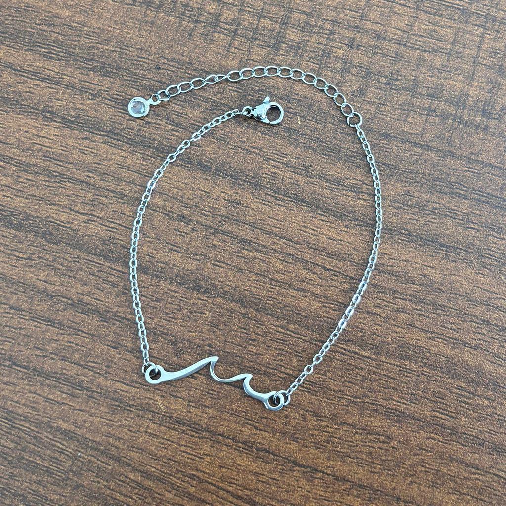 18K Gold Non-Fading Stainless Steel Wave Bracelet - Simple Symbol Birthday Gift