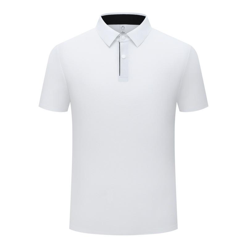 High Elastic Dipper Lapel Short-Sleeved T-Shirt Men'S Summer New Brocade Ammonia Skin-Friendly Ice Silk Polo Shirt