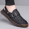 2025 Summer New Men's Hollow Out Sandals Fashion Casual Sport Sandal High Quality Handmade Leather Sandals Beach Sandals for Men