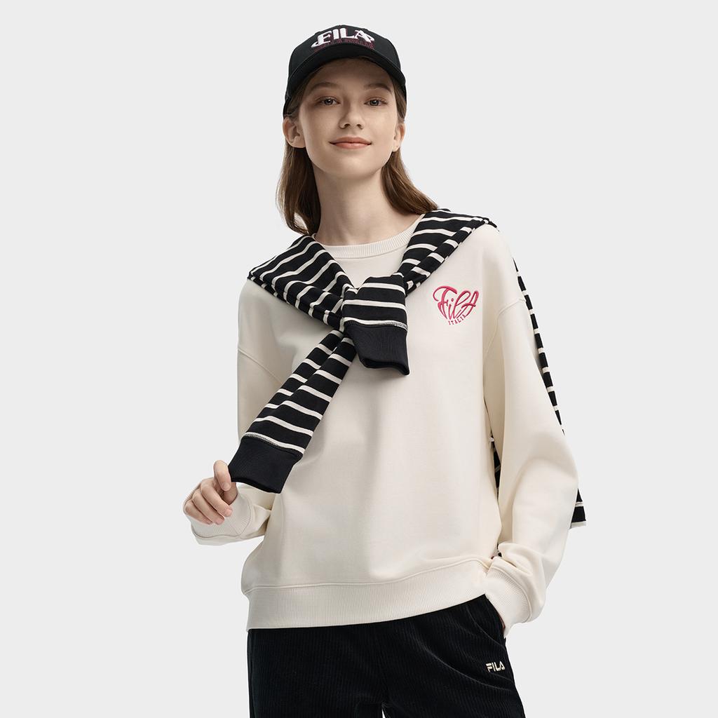 New FILA Sweatshirts Men's Steam White F11U439202FIV