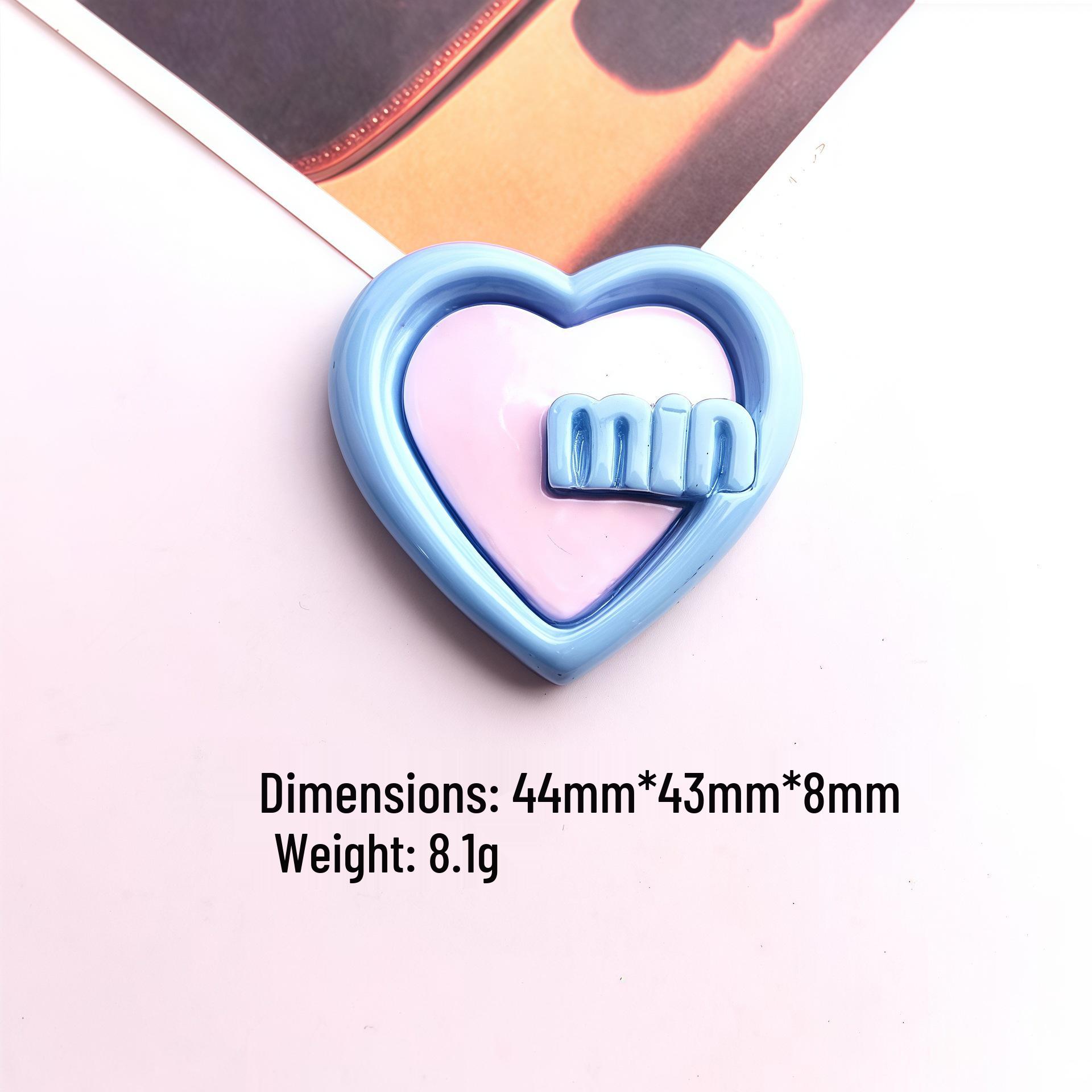 Japanese Korean Peach Heart Cartoon DIY Jewelry Accessories: Resin Hair Clips & Ties. Medium Clip синий