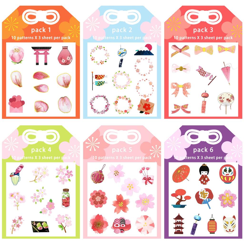 180 Cherry Blossom Sakura Scrapbook Japanese Flower Decorative Petal Planner Adult Diary Card Photo Handmade Stickers, Stickers, Stickers, Stickers,