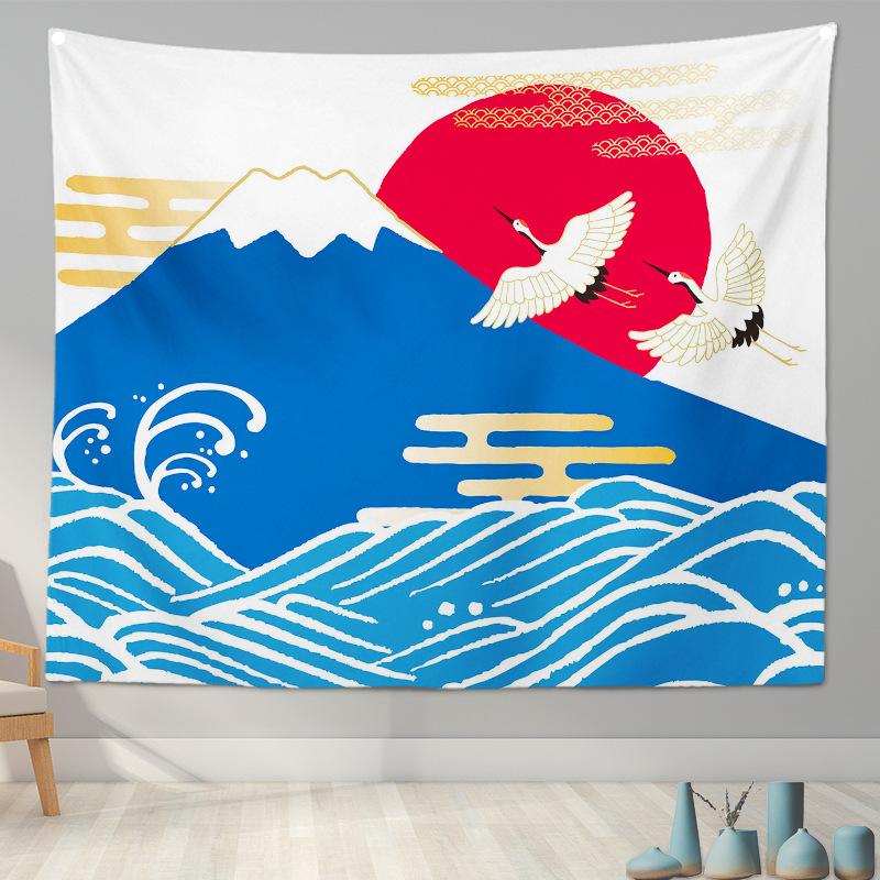 Home Decoration Japanese Ukiyo-e Tapestry Kanagawa Surf Hanging Cloth Wine Shop Japanese Tapestry Hanging Painting