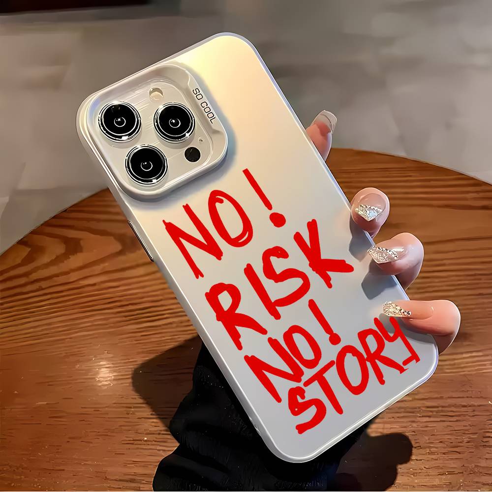 Cool Inspirational Slogan Aesthetic Frosted Case for iPhone 17 16 E 15 14 Plus 13 12 Mini 11 Pro Max Acrylic Silicone Hard Cover