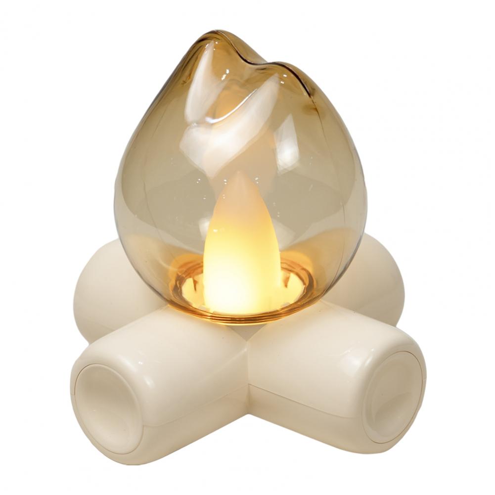 

Realistic Flame Lamp Desk Light with Flickering Fires Effect USB Campfire Night Light Vintage Style Table Lamp for Bedroom Decor