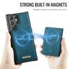 For Samsung Galaxy S22 Ultra 5G Magnetic Case CASEME ME80 Series Leather PC TPU Phone Cover with Detachable Wallet