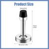 4pcs Stainless Steel Self Adhesive Door Stoppers Rubber Tip Wall Protector Door Catch Door Stop for Home Office